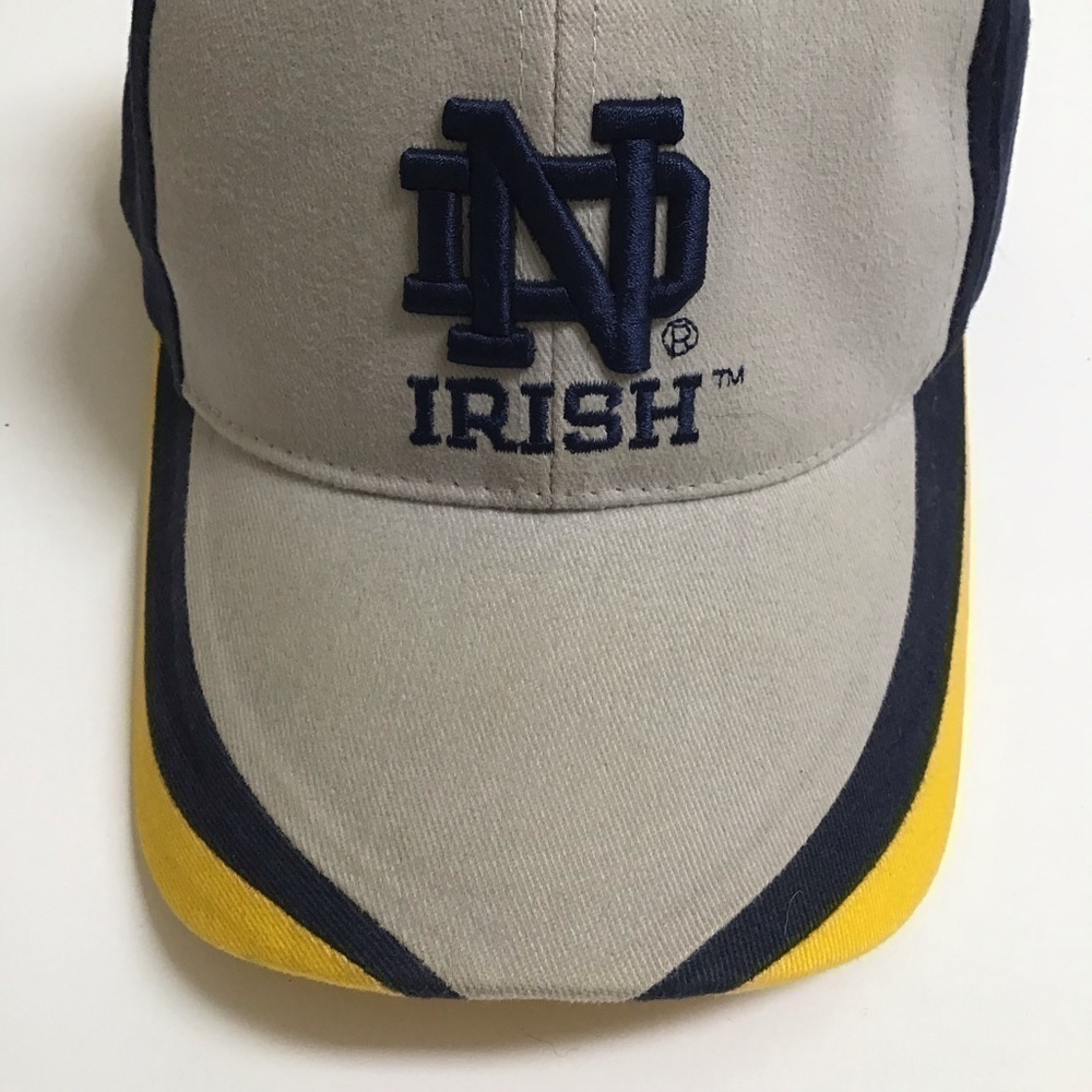 NEW Notre Dame Irish Football Hat Cap Starter Licensed Adjusts Navy Gray Gold